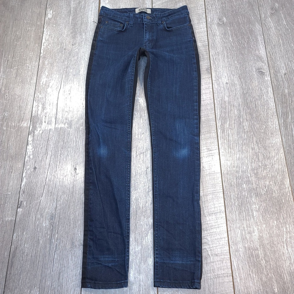 Naked & Famous The Skinny Jeans Womens 27 Blue Black Indigo Power Stretch